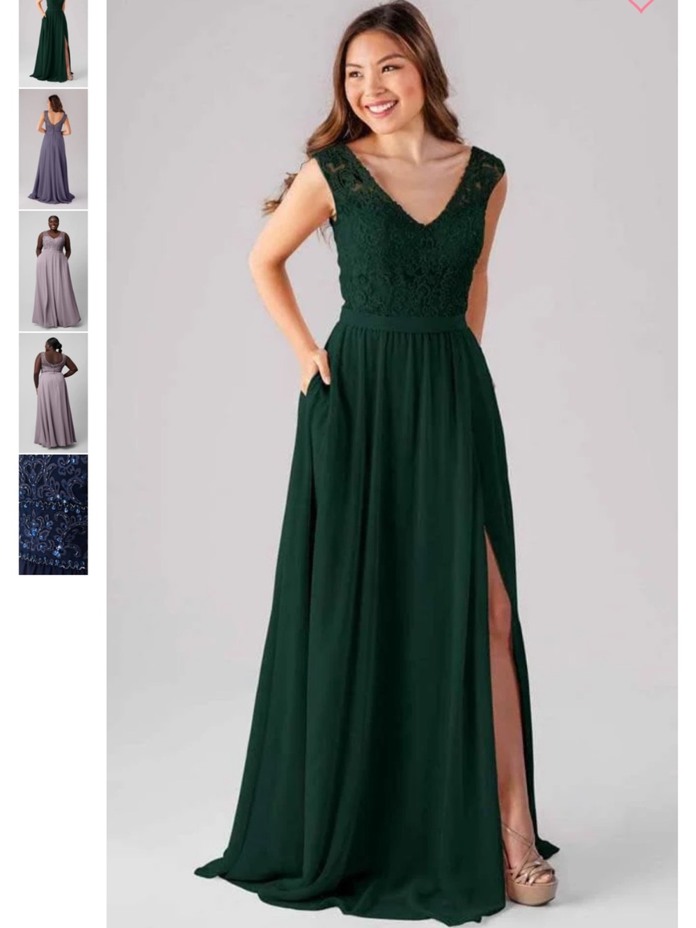 Sleeveless Lace Bodice Maxi Dress in Forest Green